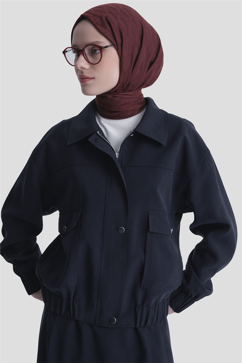 Bomber Ceketli Tensel Takım Lacivert AGTK1445-LCV | Armine