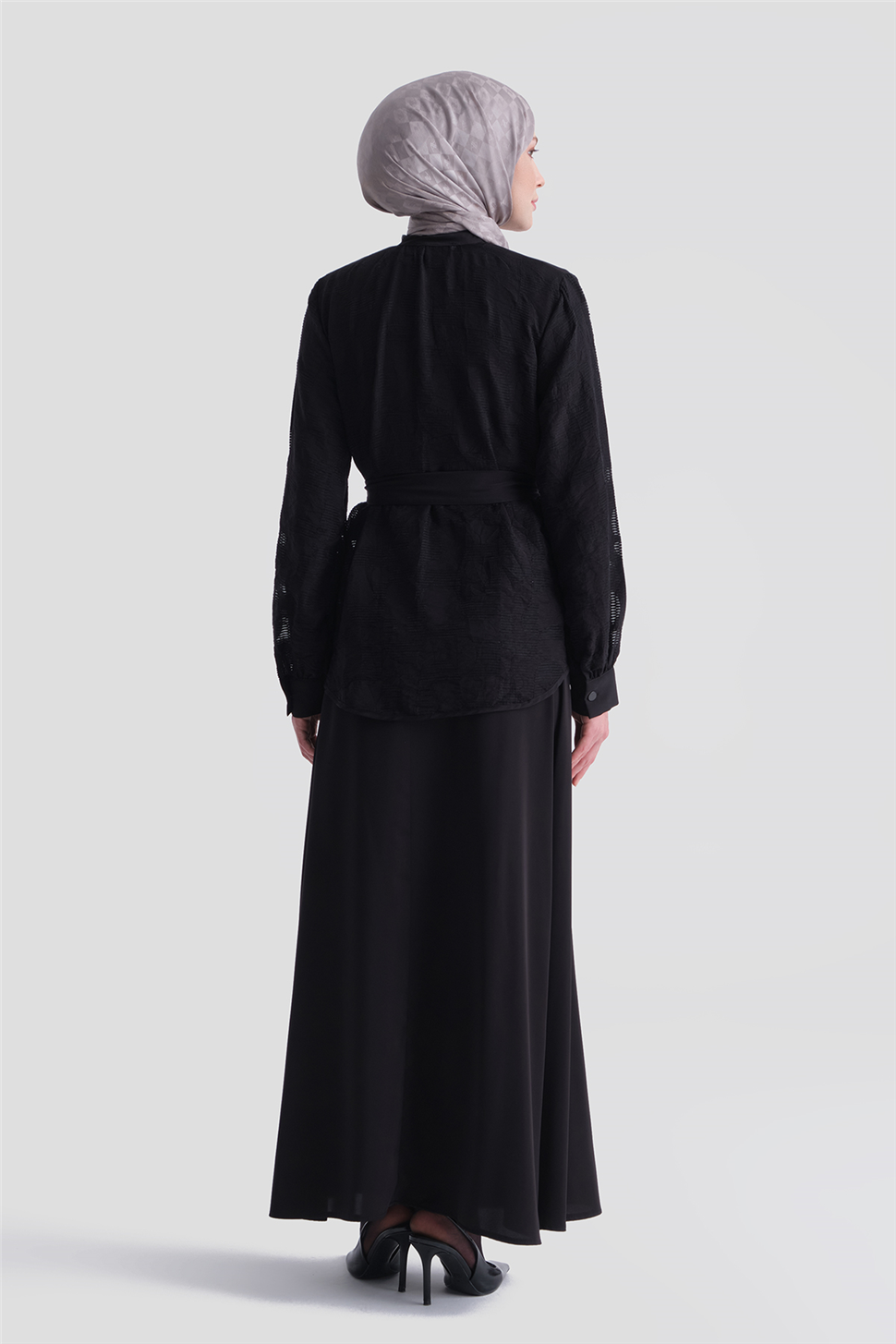 Jakarlı Tunik Takım Siyah AGTK2582-SYH | Armine