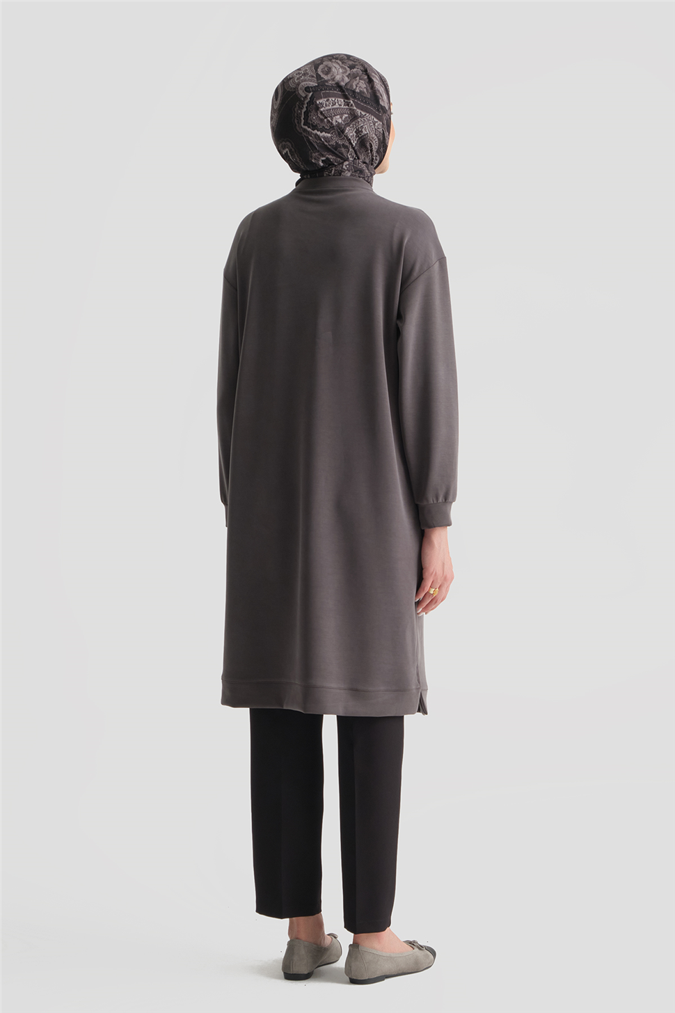 Modal Karışımlı Basic Tunik Antrasit AGTN3212NZ-ANT | Armine