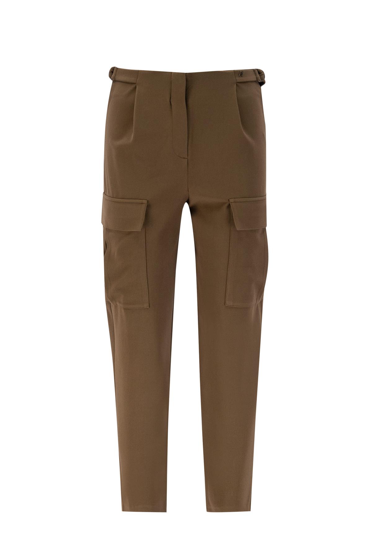 Armine Beli Daraltılabilen Gabardin Pantolon 24K2705 Haki | Armine