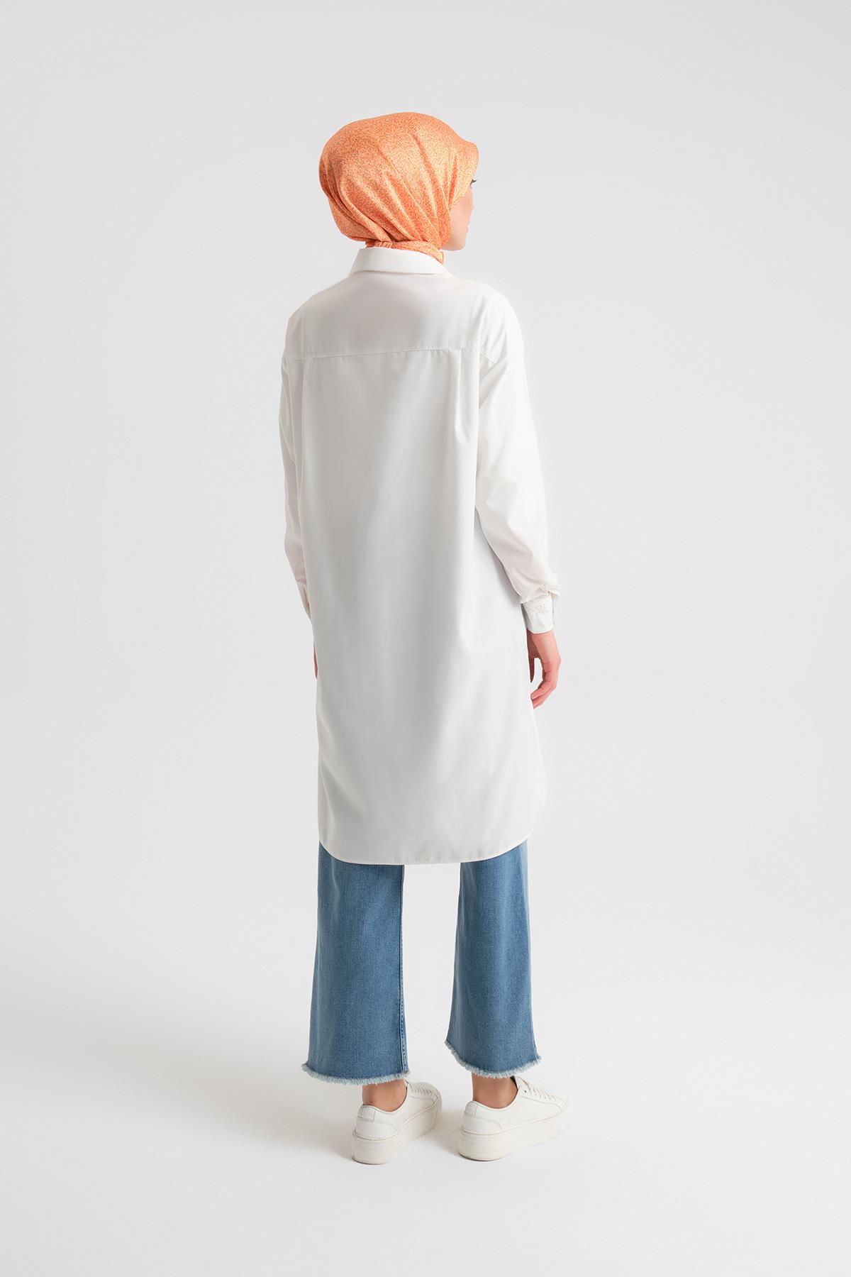 Armine Şerit Aksesuarlı Tunik 24Y4013 Beyaz · 6