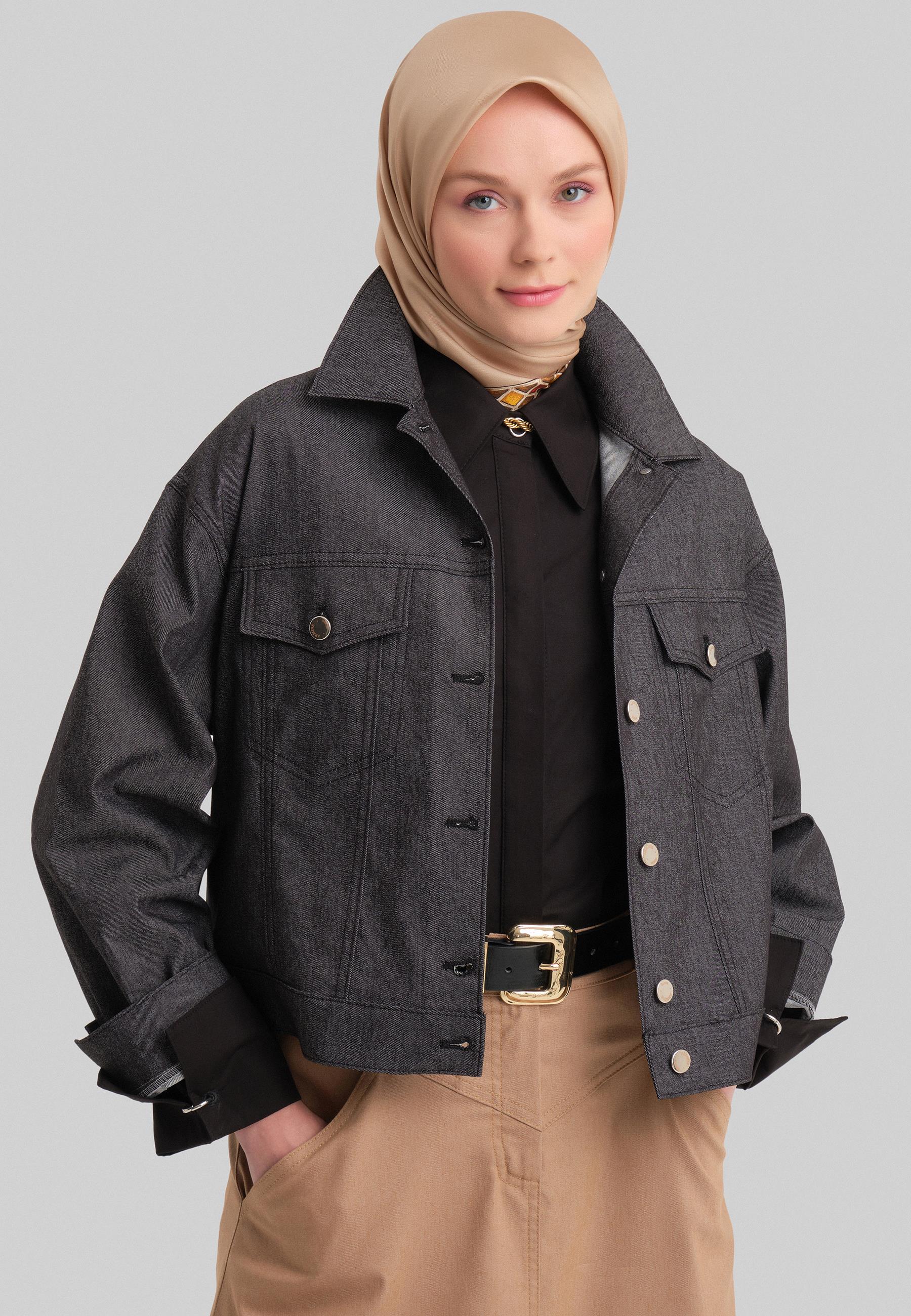 Armine Kısa Denim Ceket 24Y5405 Siyah · 4