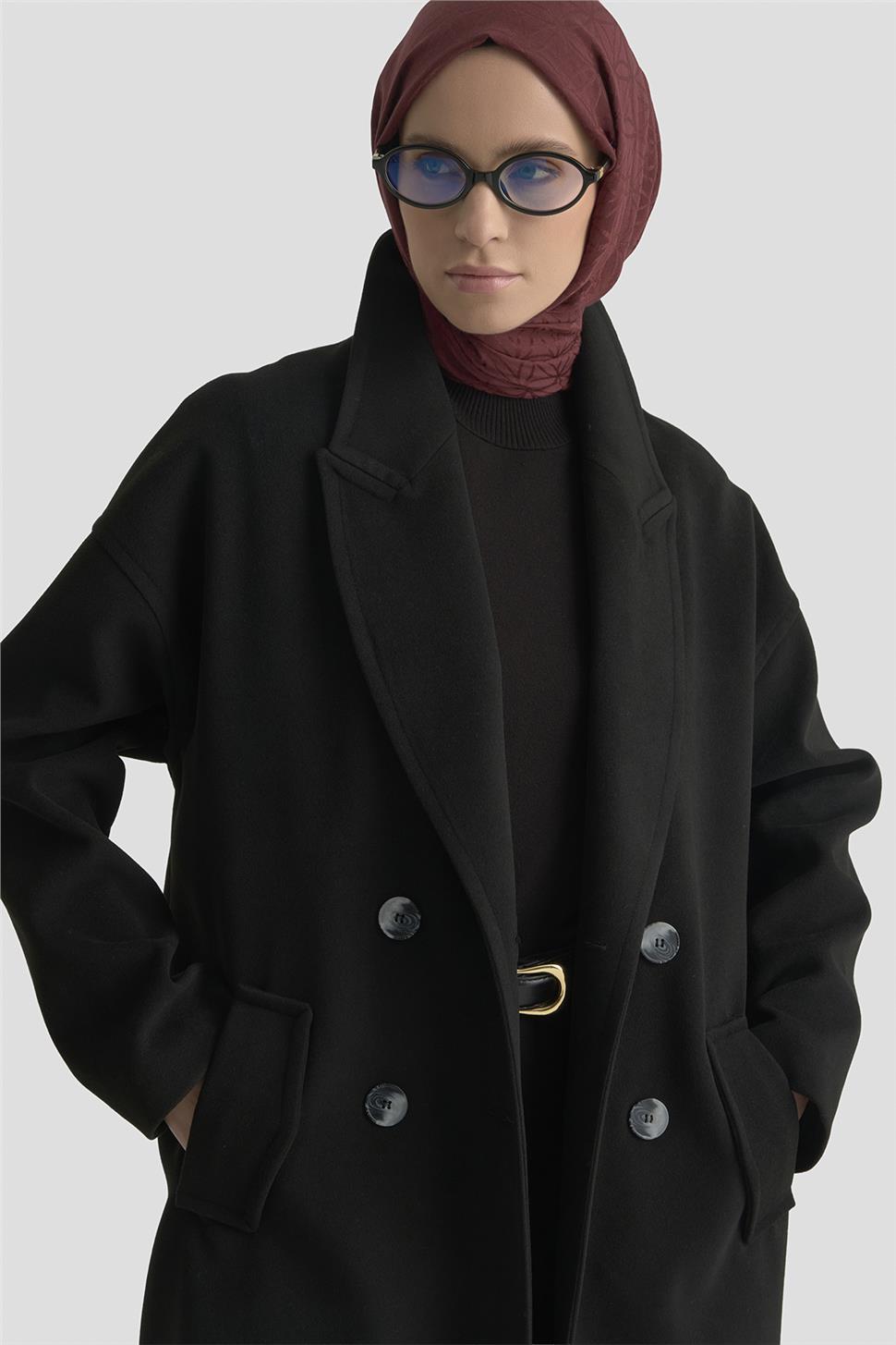 Armine Kaşe Kaban 25KD1709 Siyah K25KA1709002-2261 | Armine