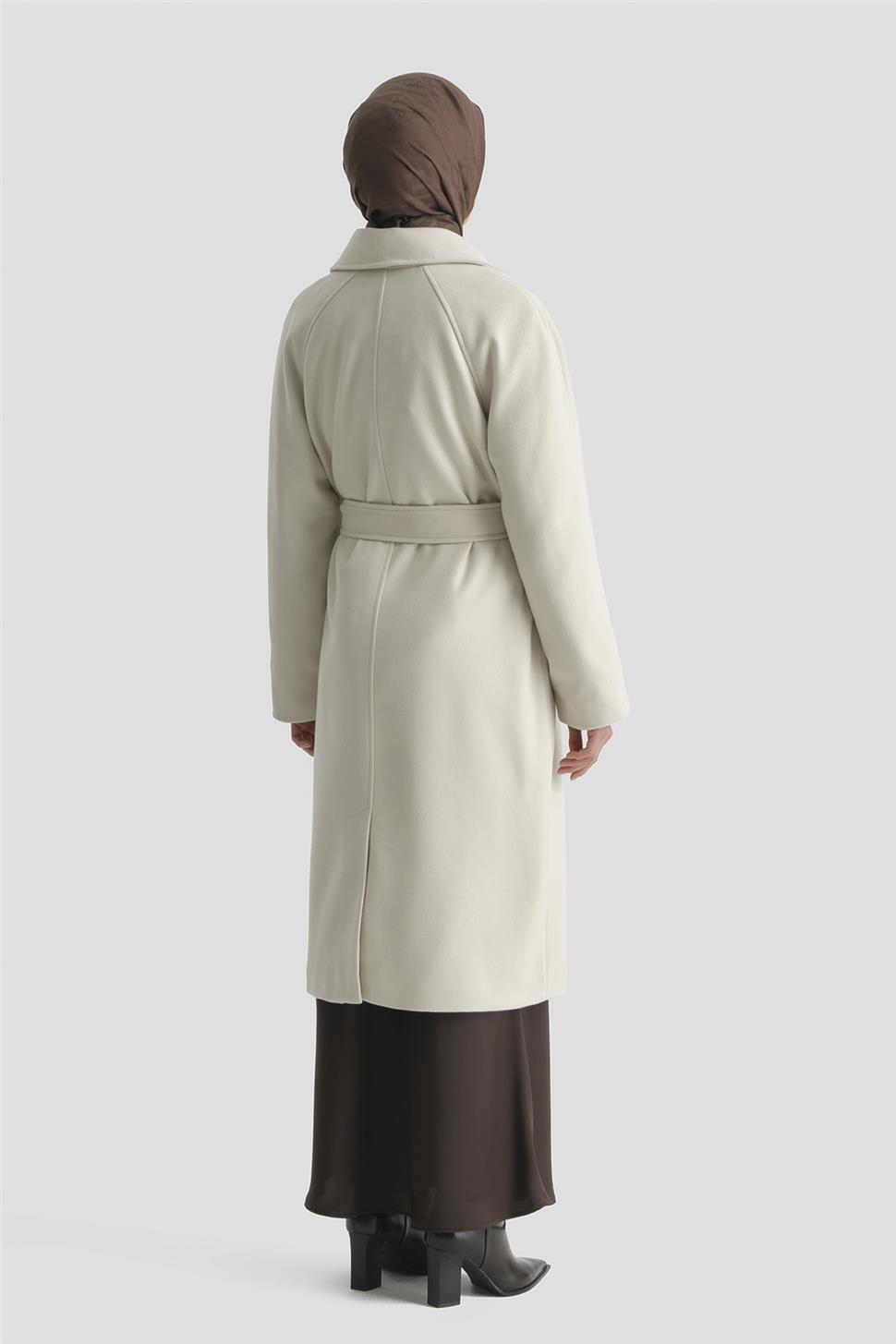 Armine Kaşe Kaban 25KD2601 Krem K25KA2601002-KRE | Armine