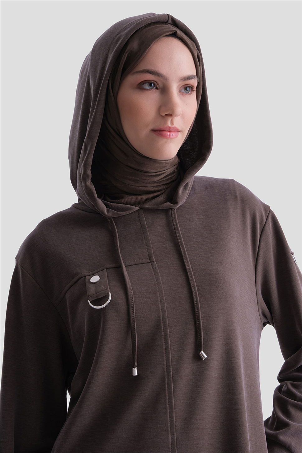 Armine Kapüşonlu Örme Takım 25KD4386 Kahve K25KA4386001-KHV | Armine