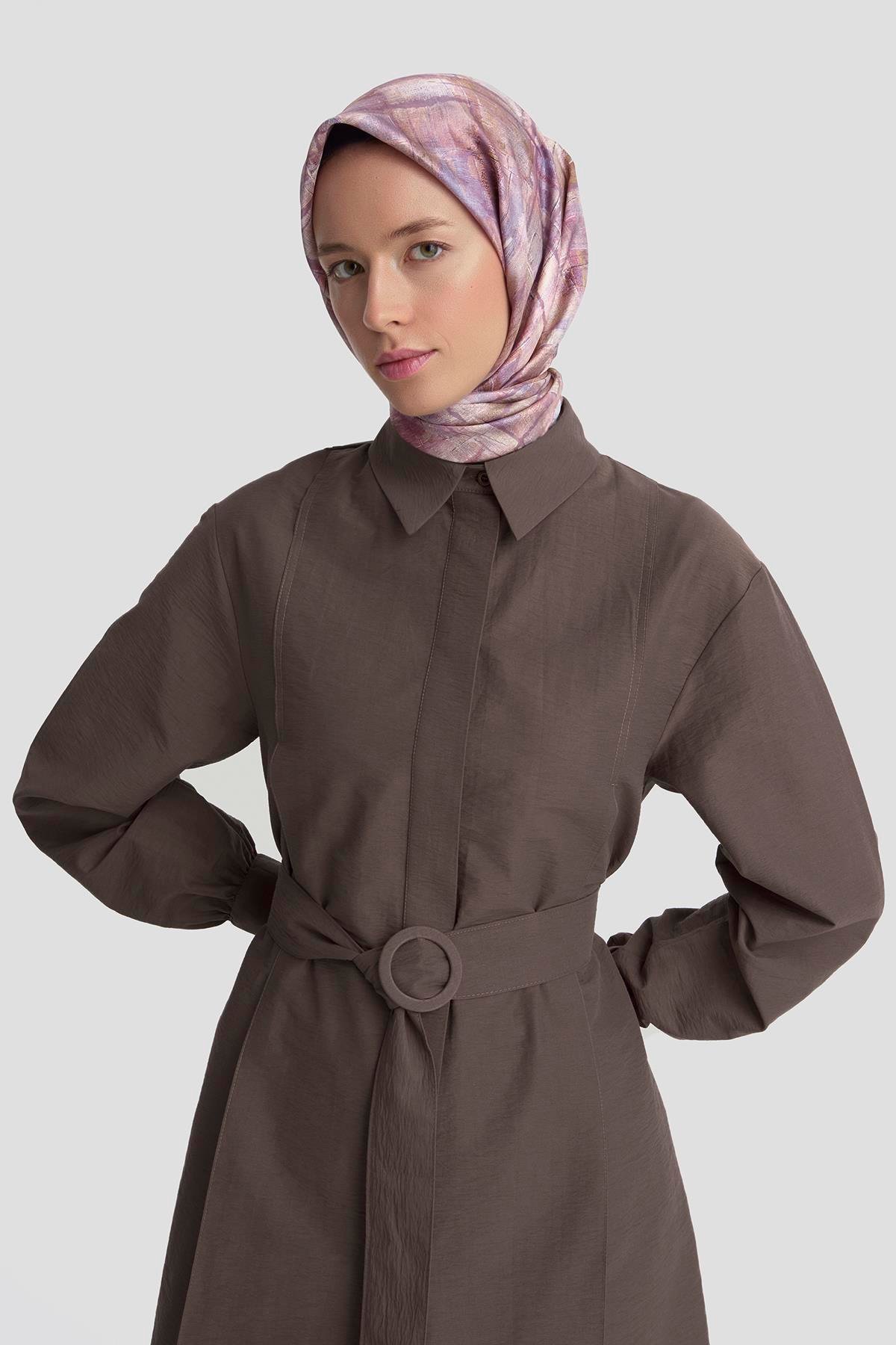 Armine Pileli Pantolonlu Takım 25K6101 Kakao | Armine