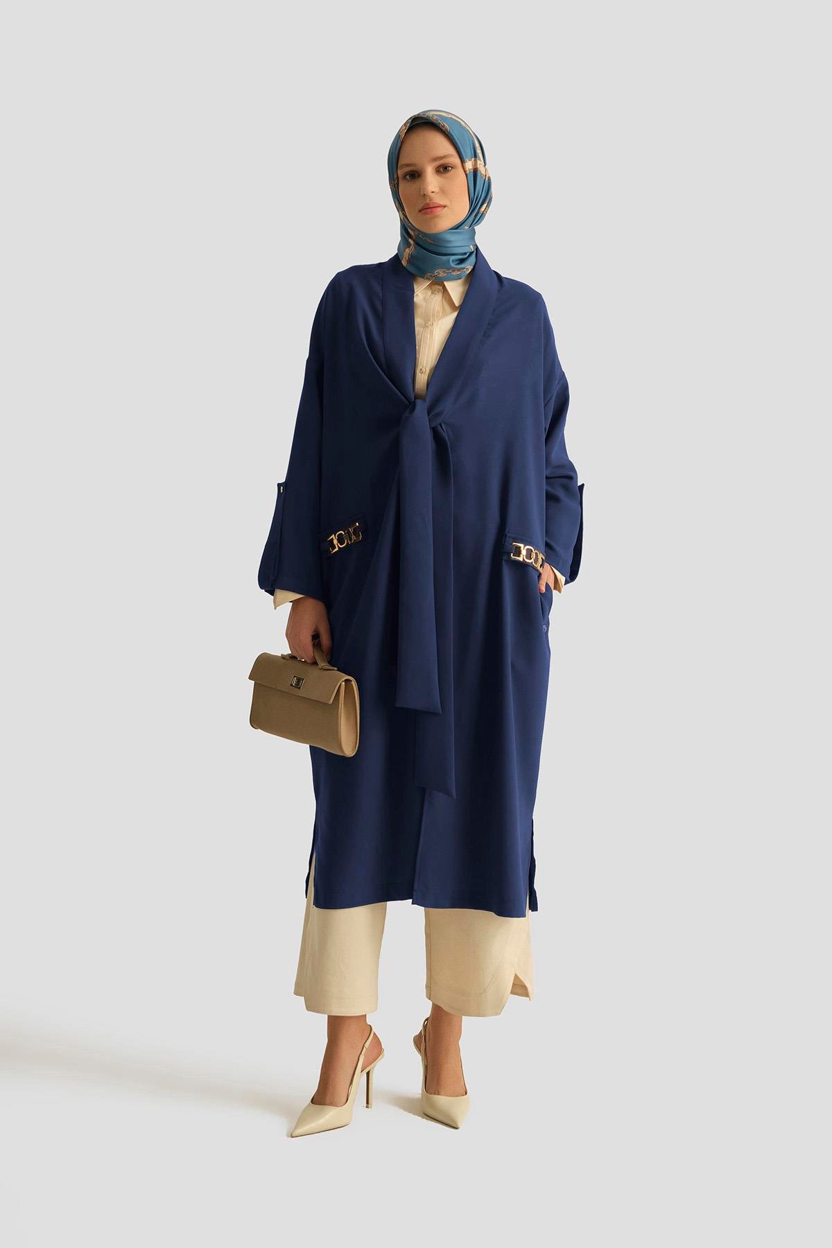 Armine Zincir Detaylı Giyçık 25YT543 İndigo | Armine