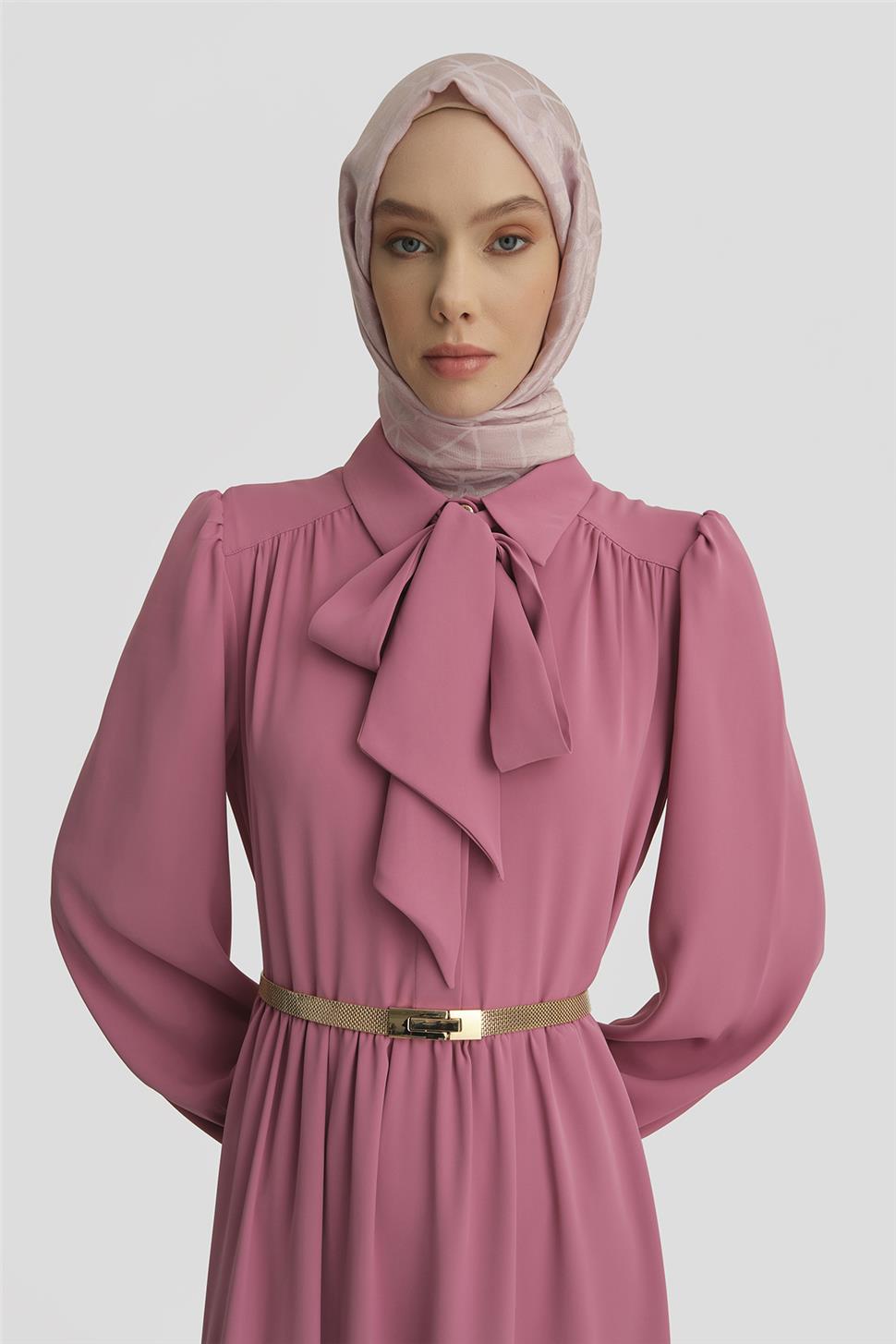 Armine Seyyar Yaka Kurdeleli Elise 25Y9016 Sümbül | Armine
