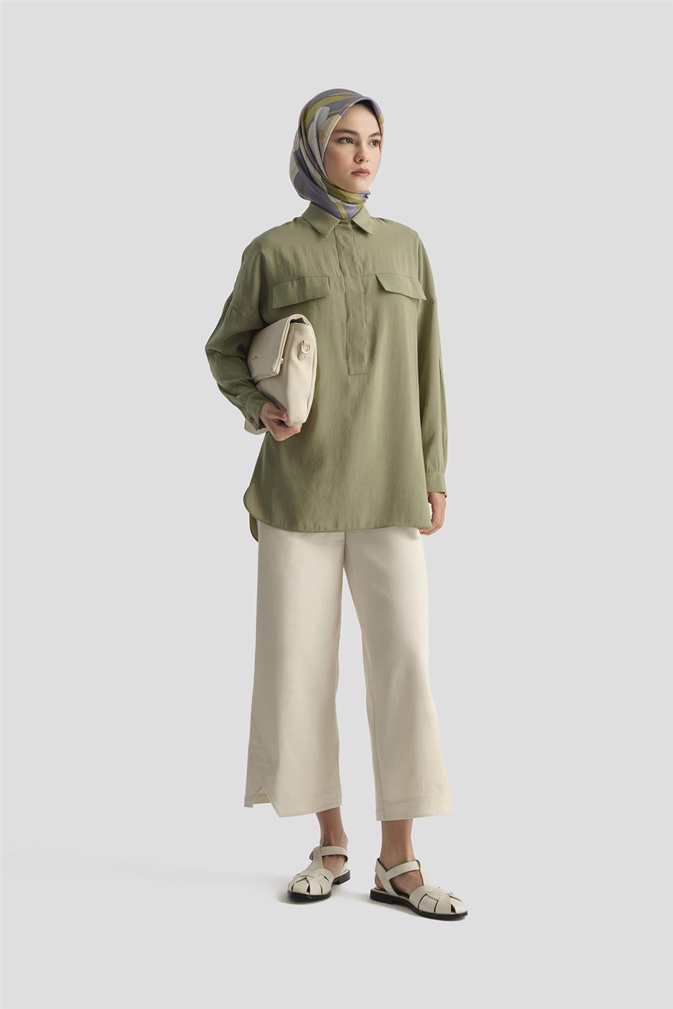 Armine Tunik 25YD9170 Zeytin Yeşili | Armine