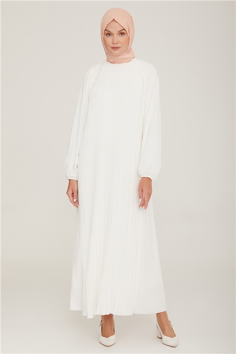 Armine Elbise 22K9435 Optik Beyaz