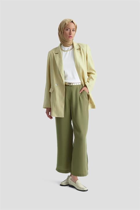 Armine Tencel Palazzo Pantolon 25KD4002 Haki | Armine