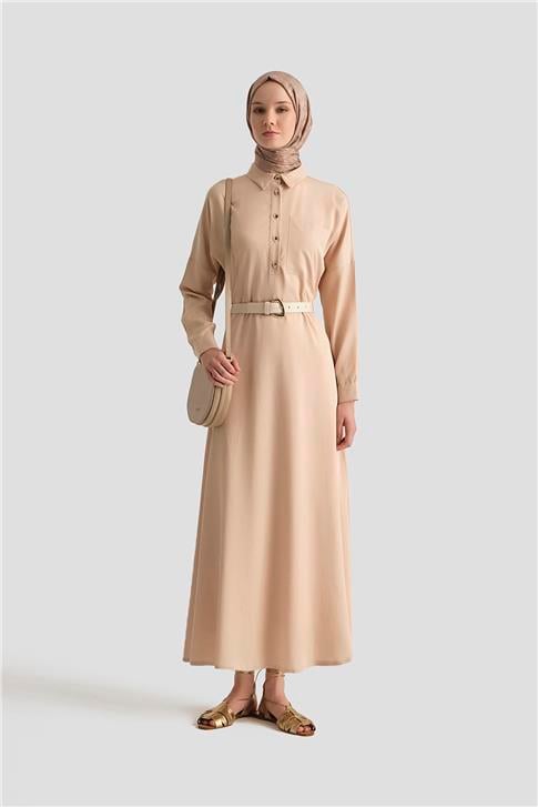 Armine Elbise 25YD4236 Bej | Armine