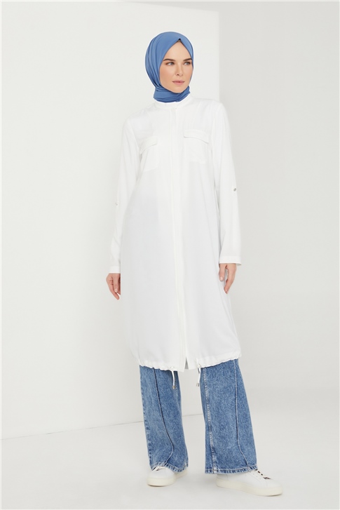 Armine Cepli Spor Tunik 21K4359 Ekru