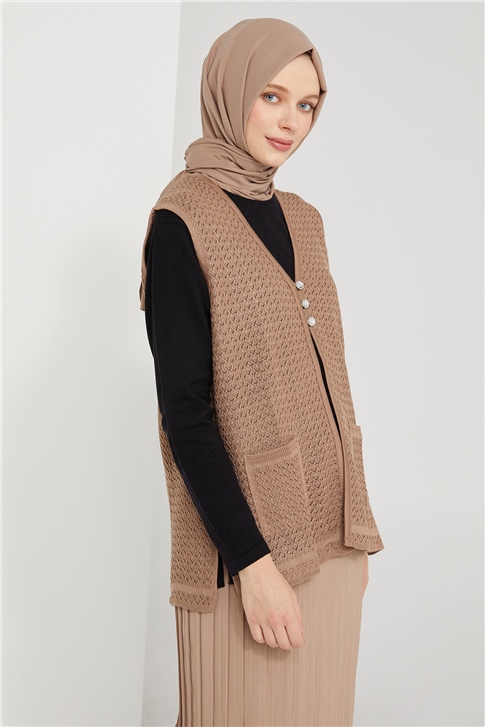 Armine Yelek 21KD9003 Vizon