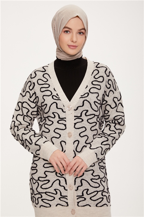 Armine Hırka 22KD4233 Taş