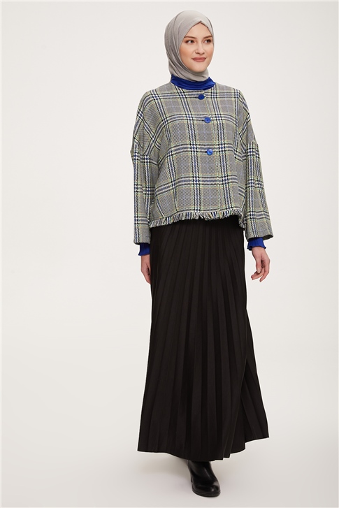 Armine Ekose Ceketli Plise Bodyli Takım 22K6510 Siyah