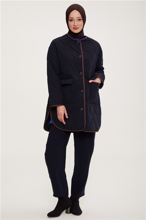 Armine Oversize Kapitone Kap 22K7715 Lacivert