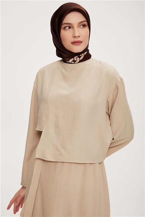 22K9432 Armine Elbise Vanilya