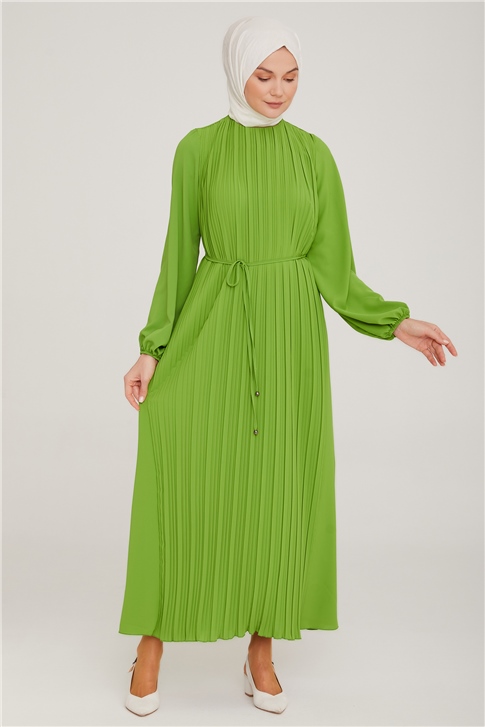 Armine Elbise 22KA9435 Fıstık Yeşili