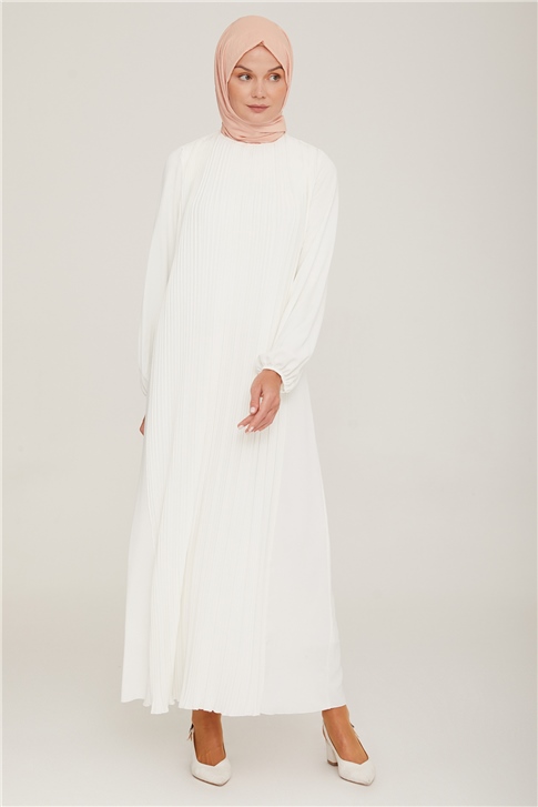 Armine Elbise 22K9435 Optik Beyaz