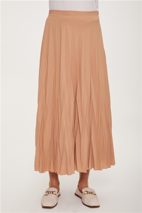 Armine Plise Detaylı Etek 22Y1201 Camel