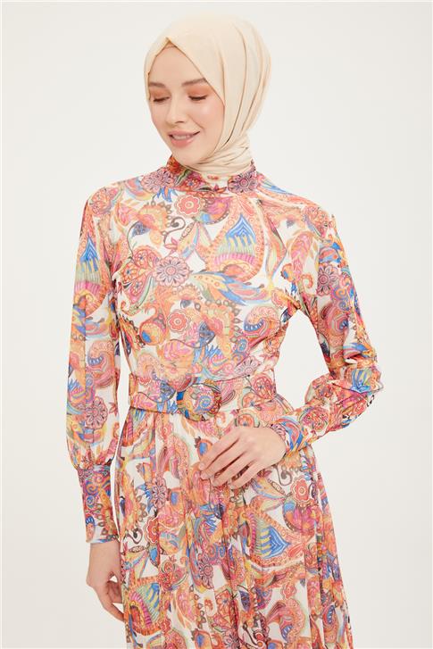 Armine Elbise 22YD2513 Turuncu