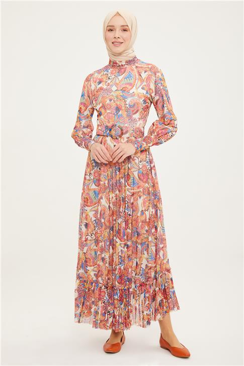 Armine Elbise 22YD2513 Turuncu