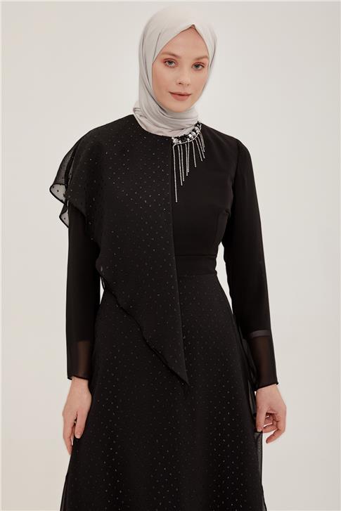 Armine Abiye Elbise 22YD3349 Siyah