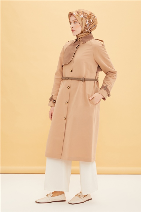 Armine Allerli Ve Garnili Kap 22Y7610 Camel