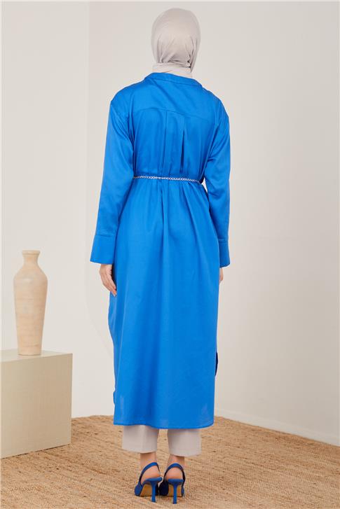 Armine Oversize Tunik Elbise 23Y4502 Kobalt