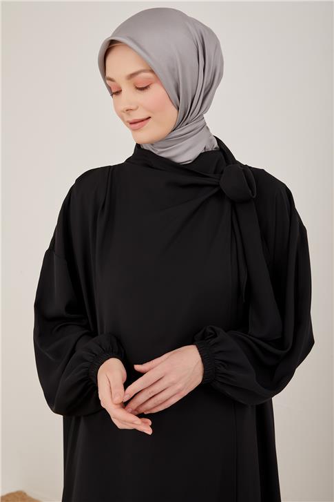 Armine Omuzda Bağlama Detaylı Giy Çık Görünümlü Elbise 23Y9624 Siyah