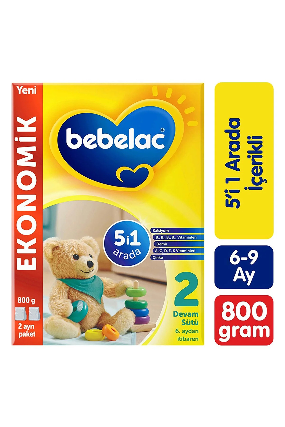 BEBELAC DEVAM SUTU 800 GR 2 NO