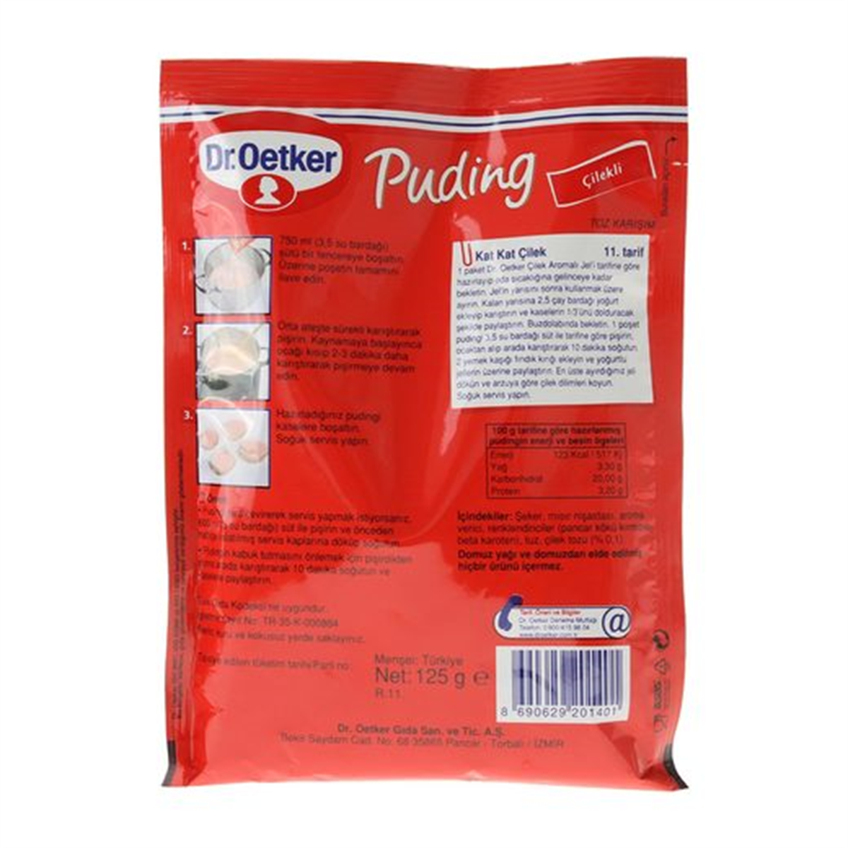 DR OETKER ÇİLEKLİ PUDİNG 125 GR