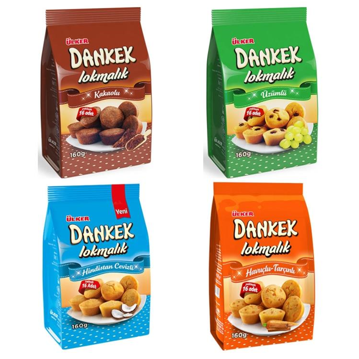 ULKER DANKEK KAKAO 160 GR 64408 X8