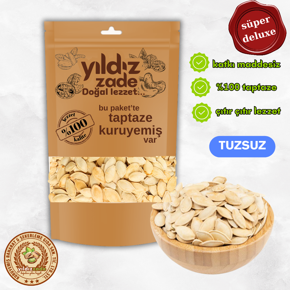 yıldızzade kabak çekirdek tuzsuz