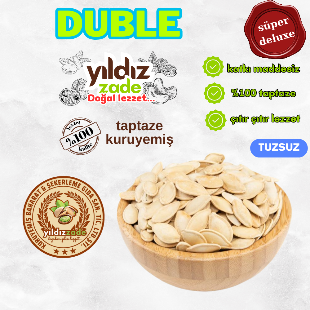 yıldızzade kabak çekirdek tuzsuz