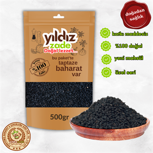 yıldızzade çörekotu yeni mahsül 500gr