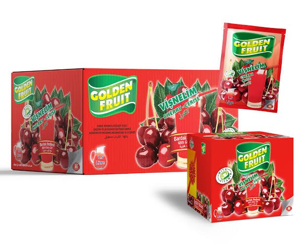 Golden Fruit – Vişnelim Aromalı İçecek Tozu Bardak Hediyeli – 9 g x40 'lı 