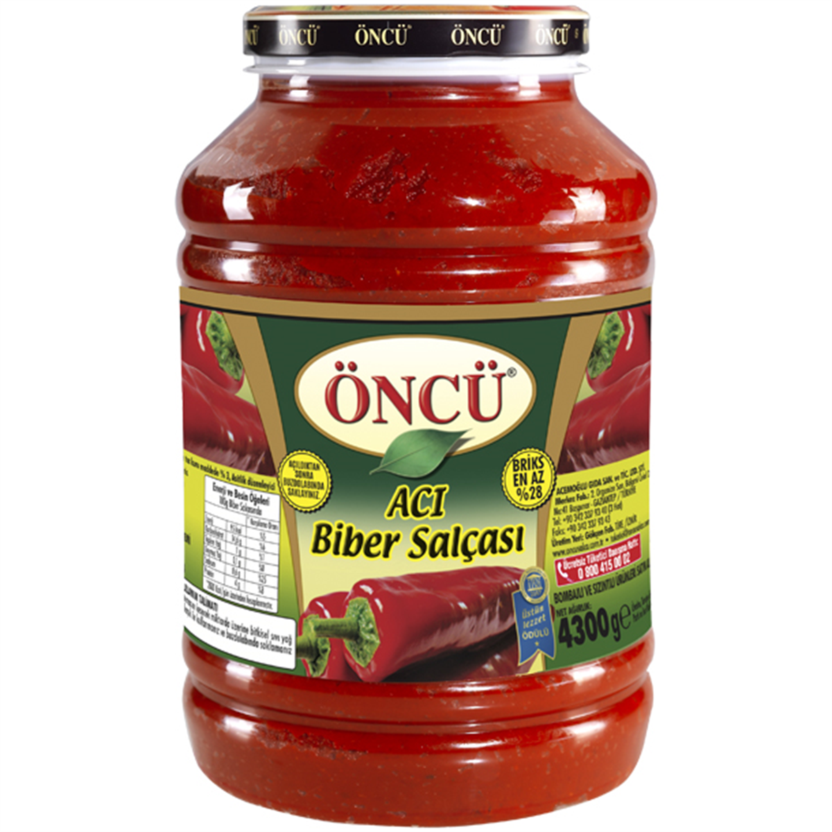 ÖNCÜ BİBER SALÇASI ACI 4300 GR 