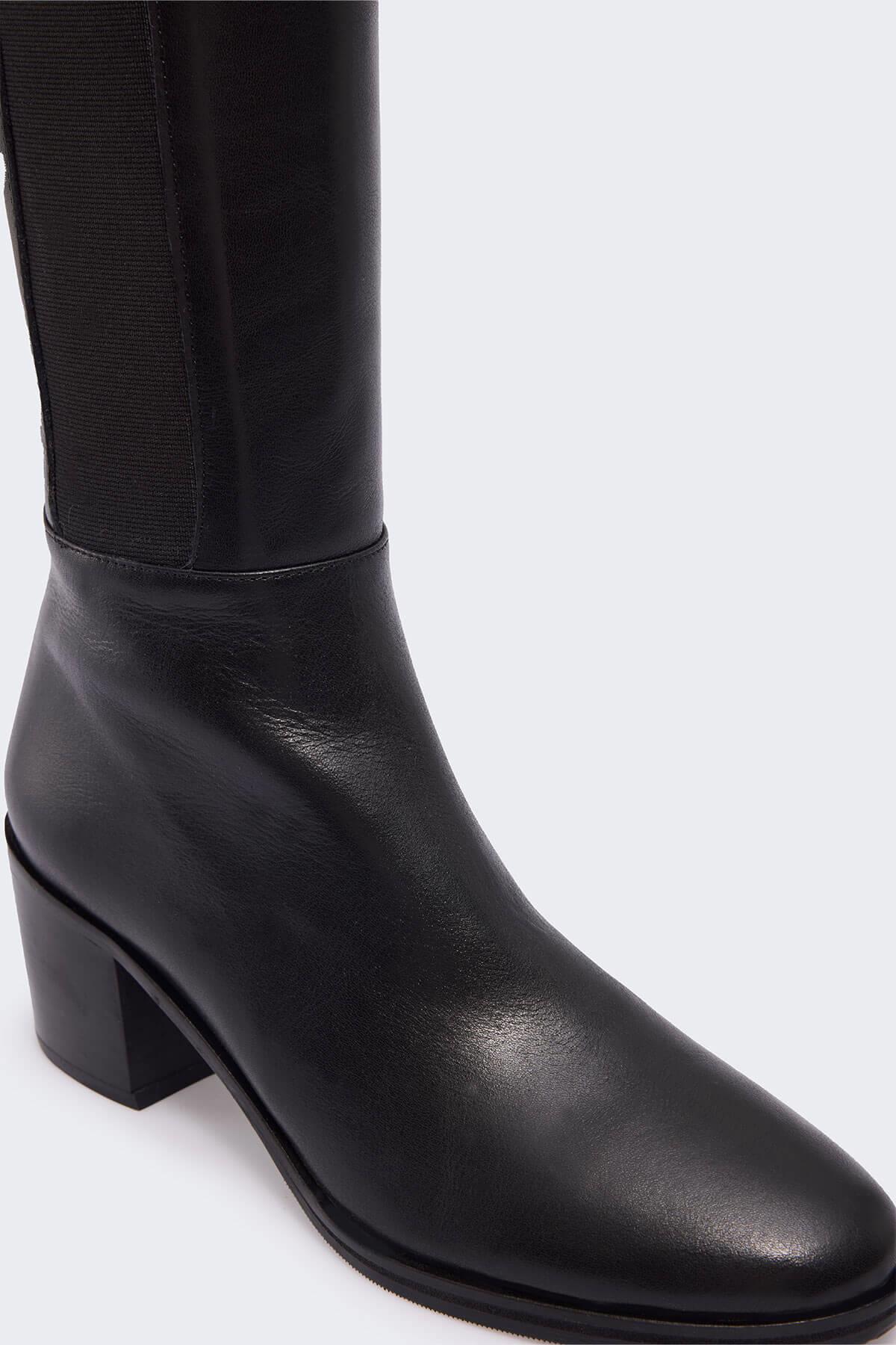 1000 Siyah Deri Kadın Çizme