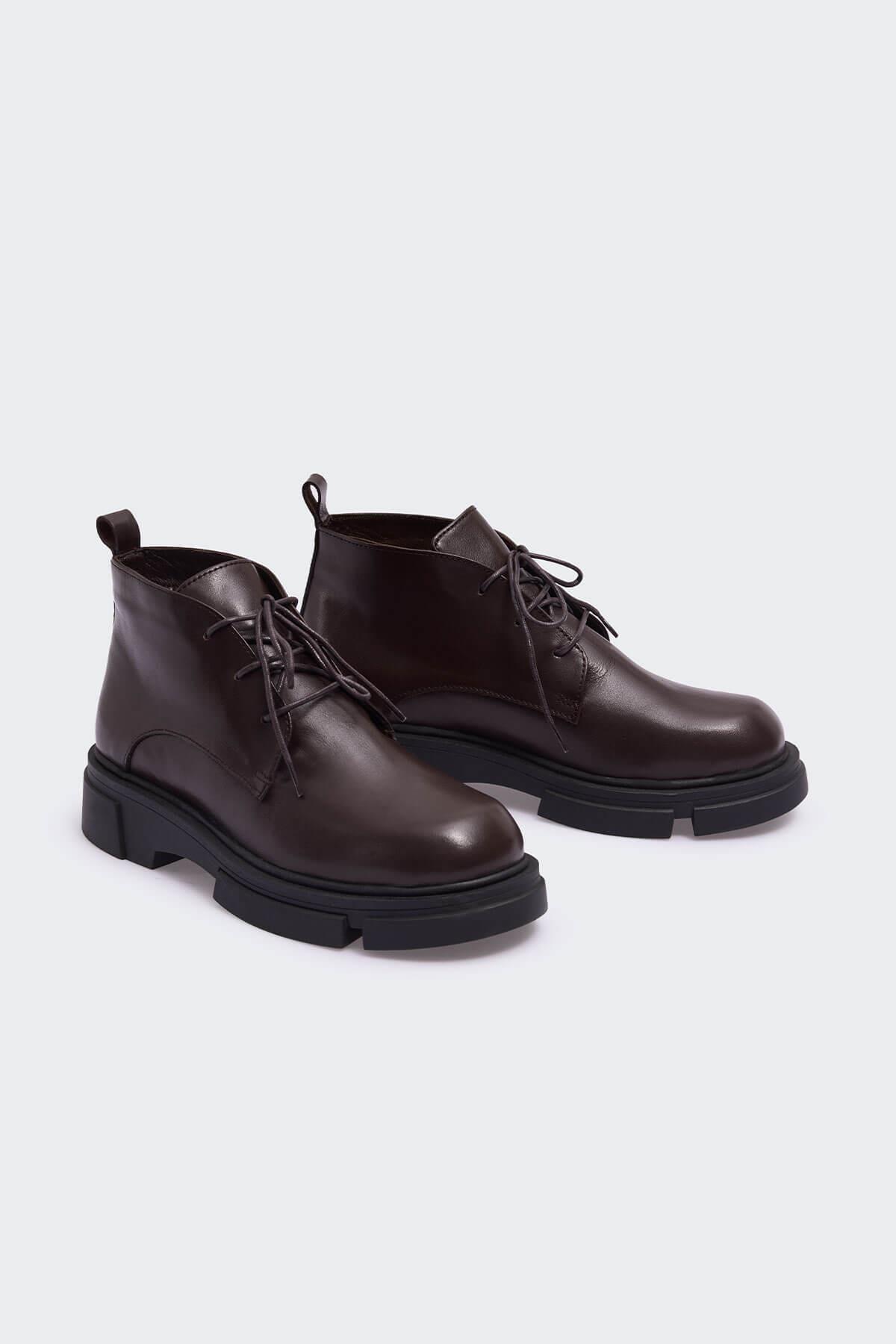 1406 Kahve Deri Kadın Bot