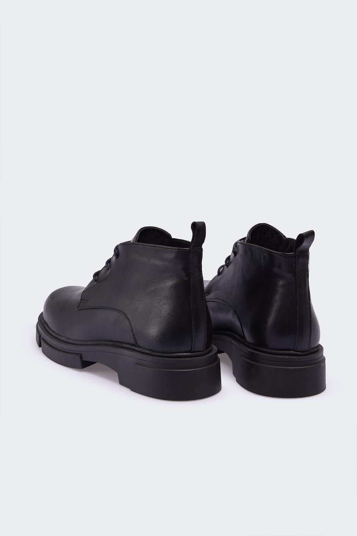 1406 Siyah Deri Kadın Bot