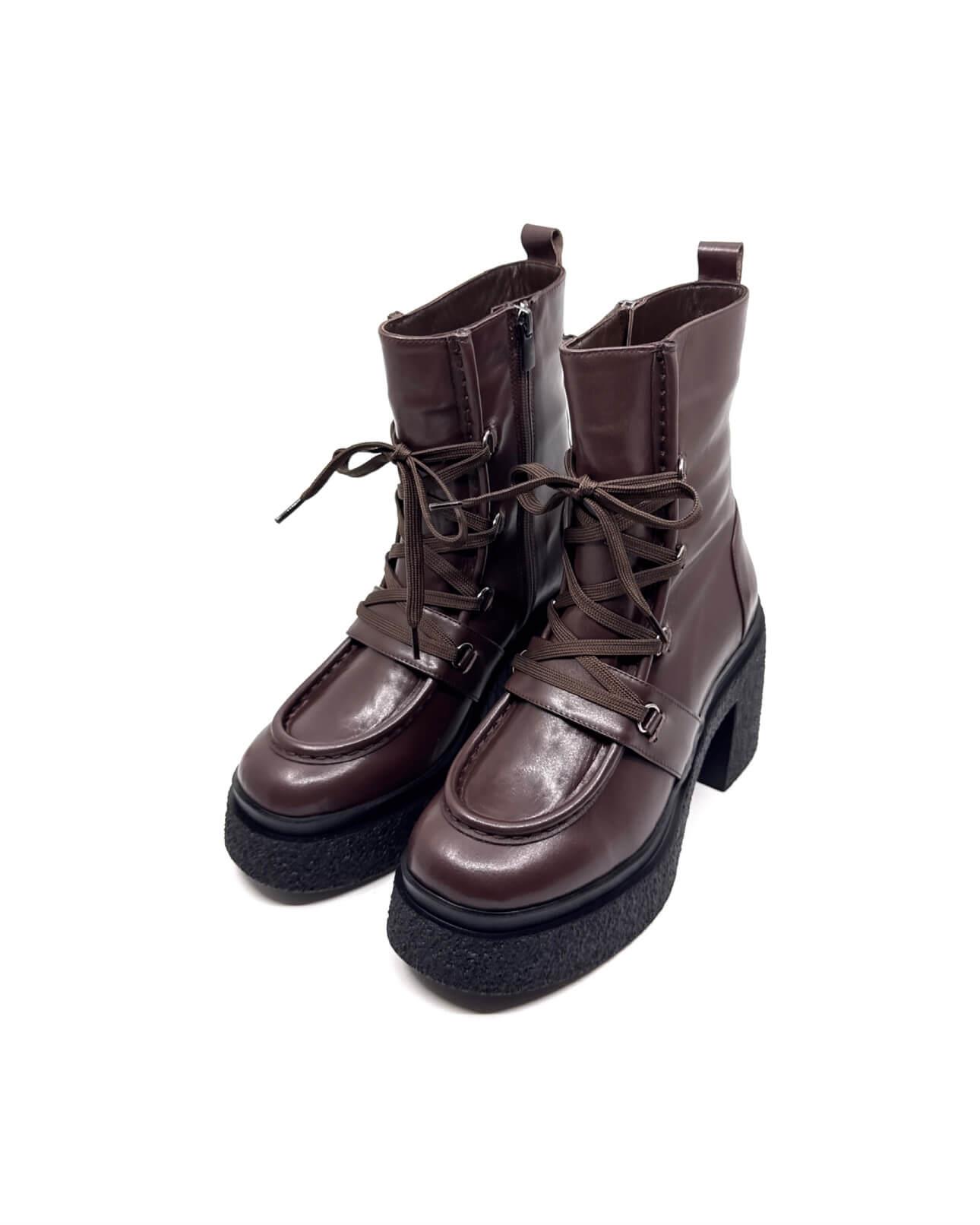 1555 Kahve Deri Kadın Bot