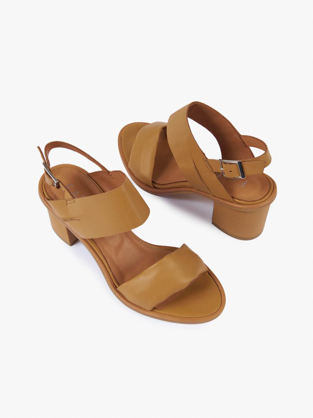 Alan Taba Deri Kadın Topuklu Sandalet