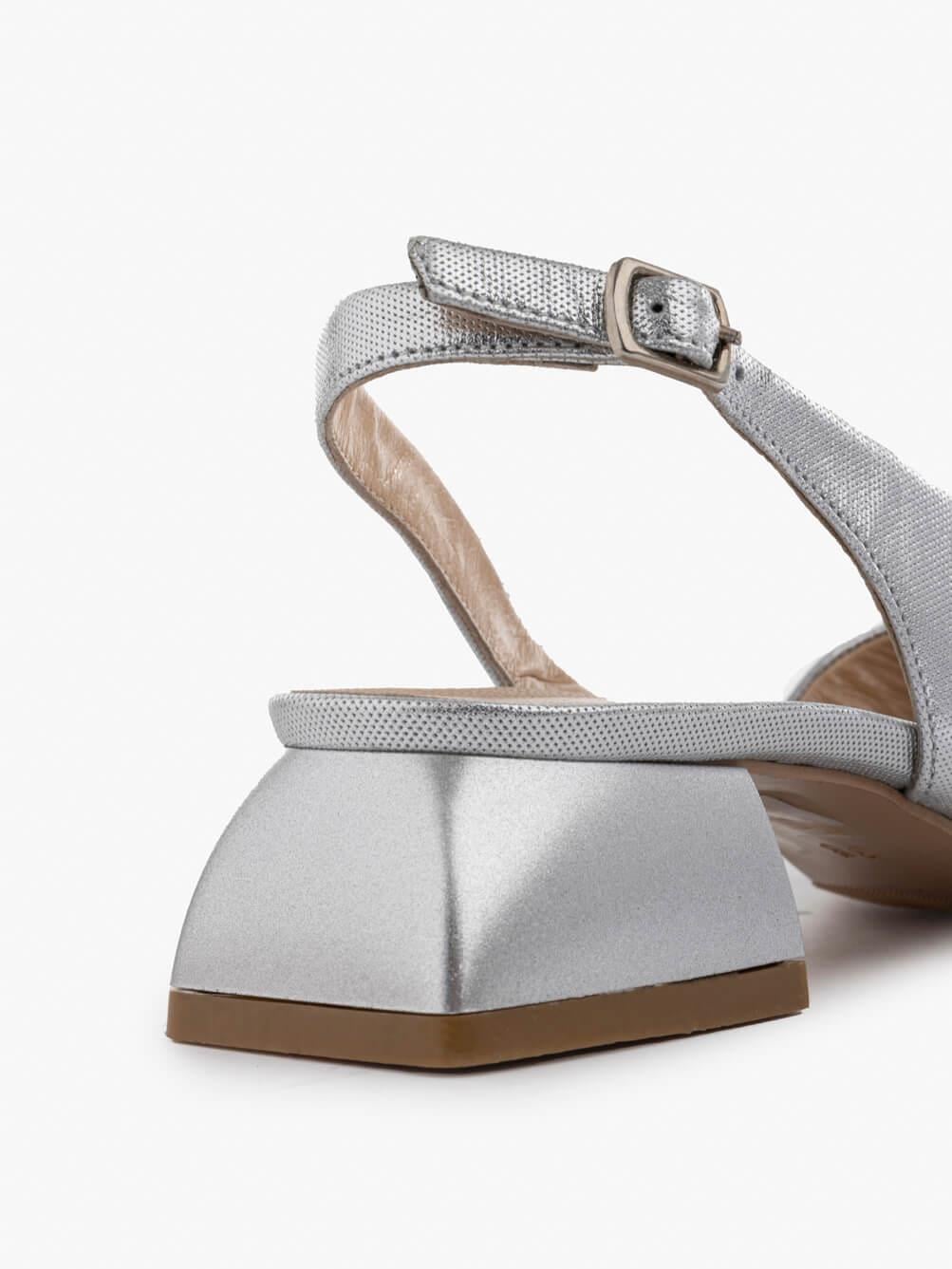 Anai Gümüş Deri Kadın Sandalet