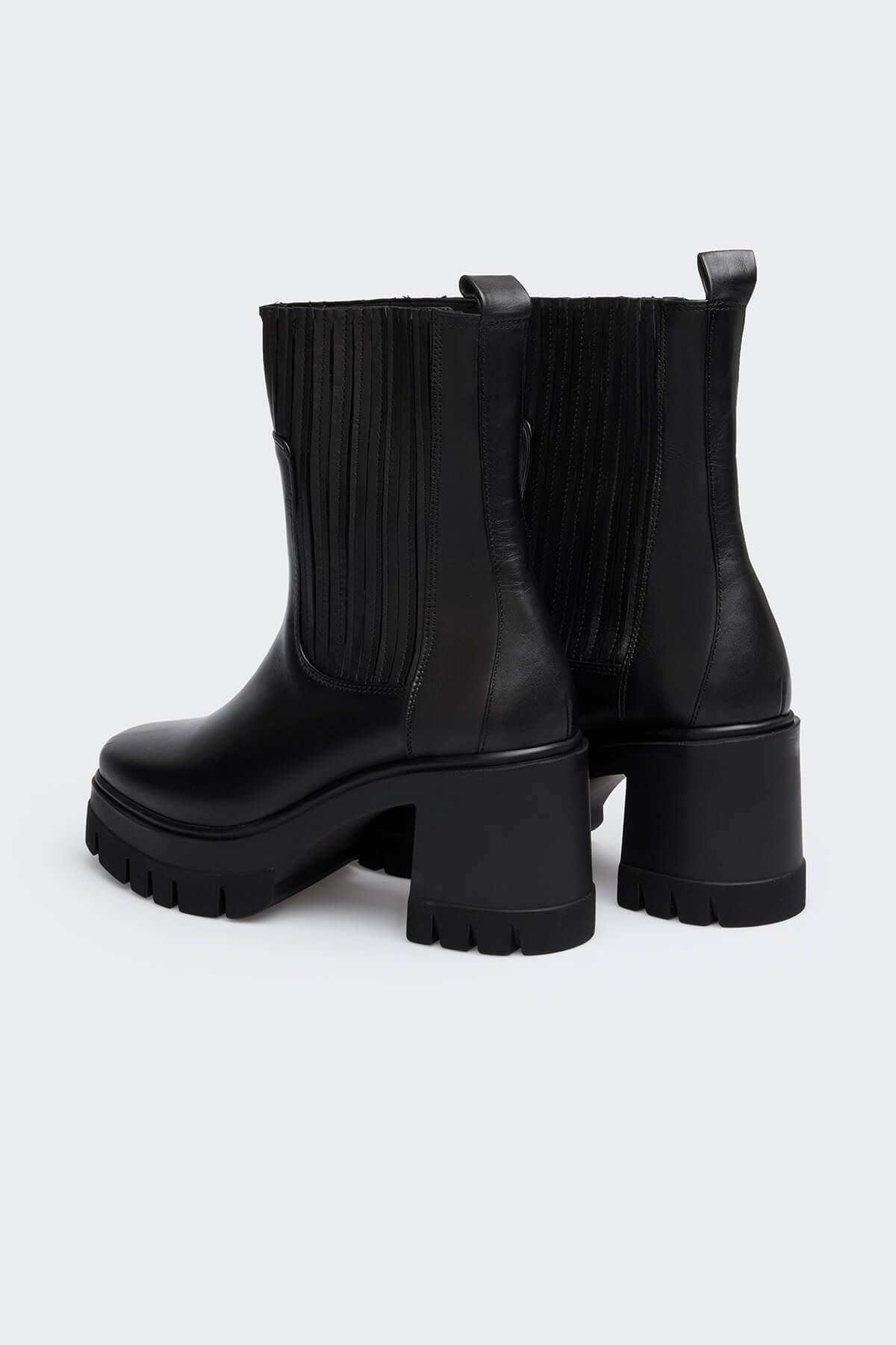 Anton Siyah Deri Kadın Bot