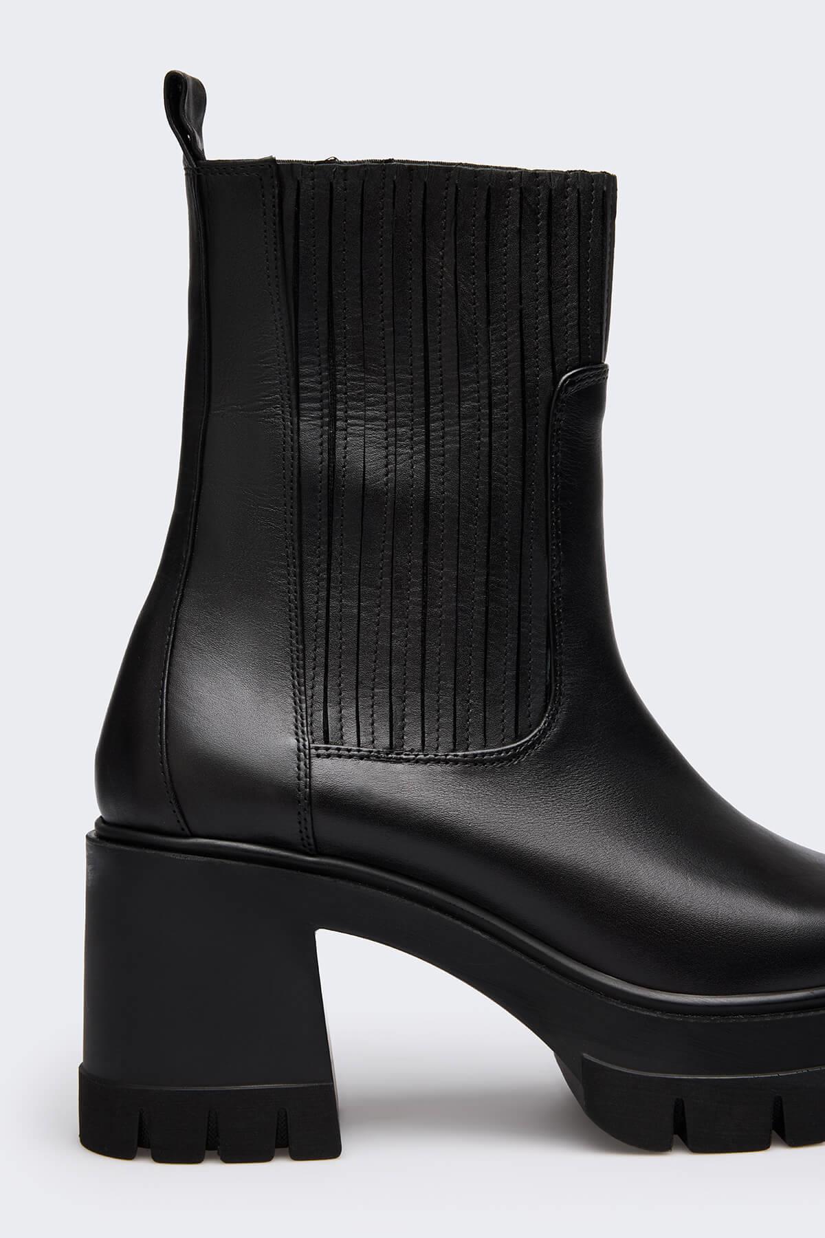 Anton Siyah Deri Kadın Bot