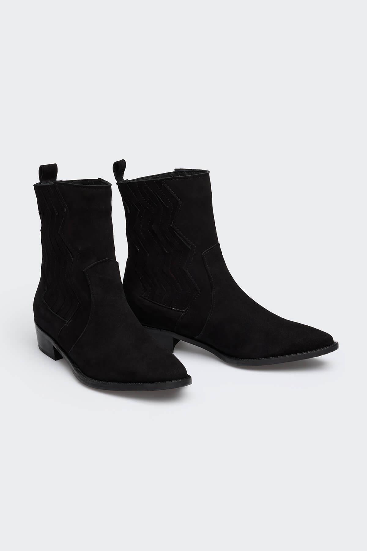 Ashe Siyah Süet Kadın Bot