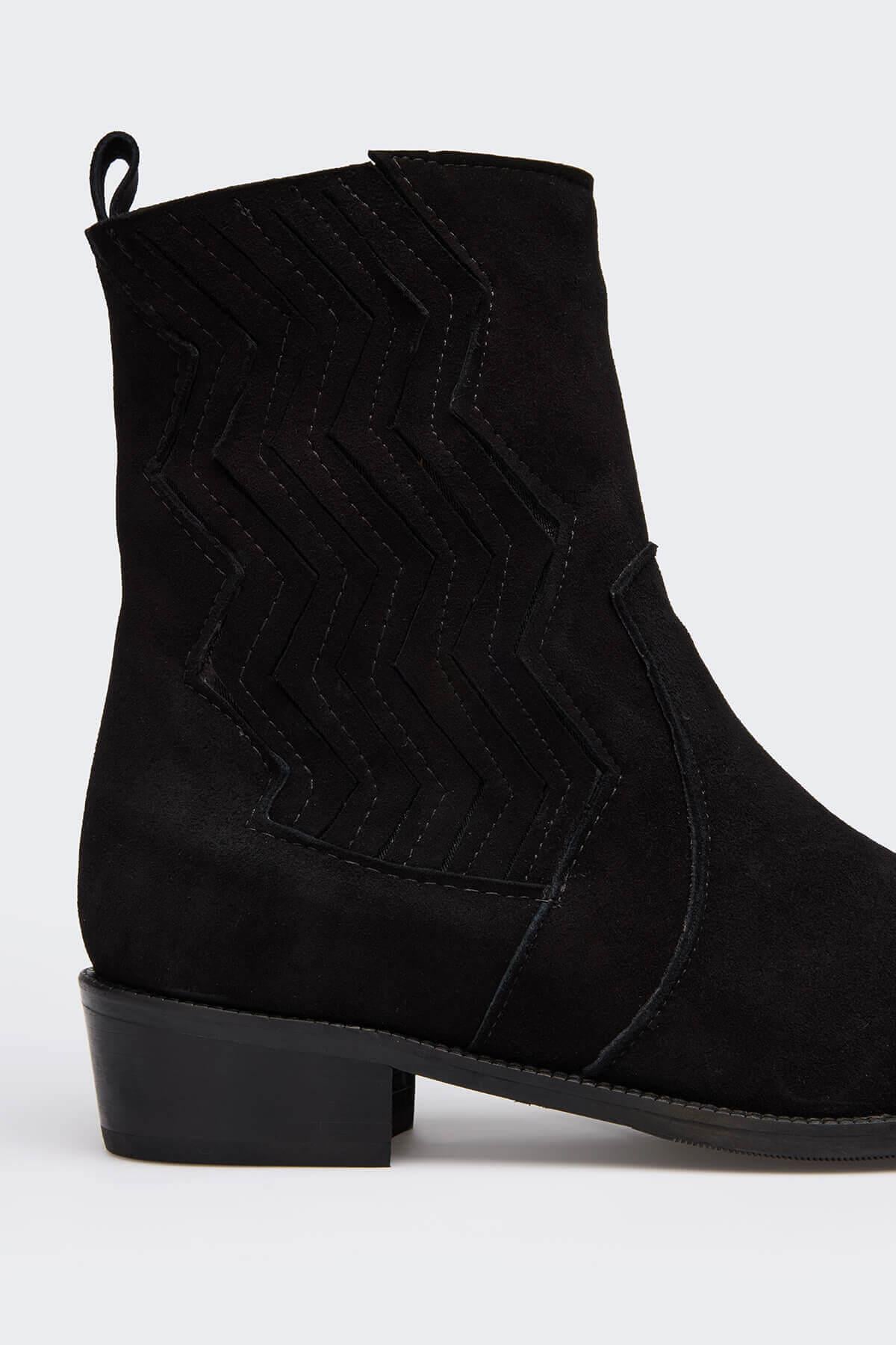 Ashe Siyah Süet Kadın Bot