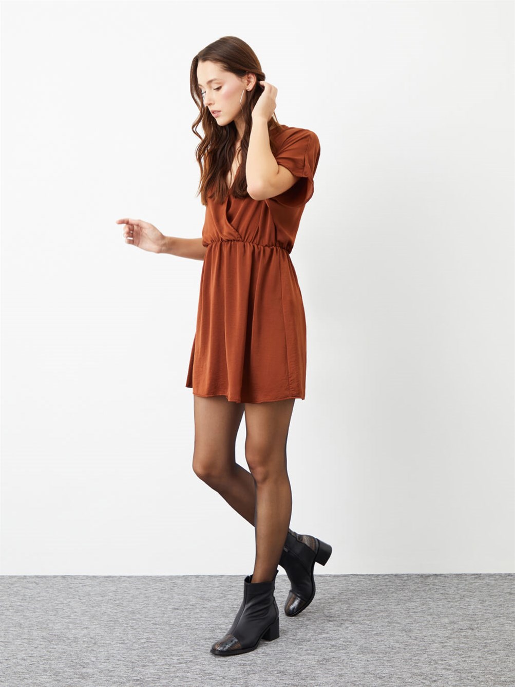 Bagna Siyah Deri Kadın Bot